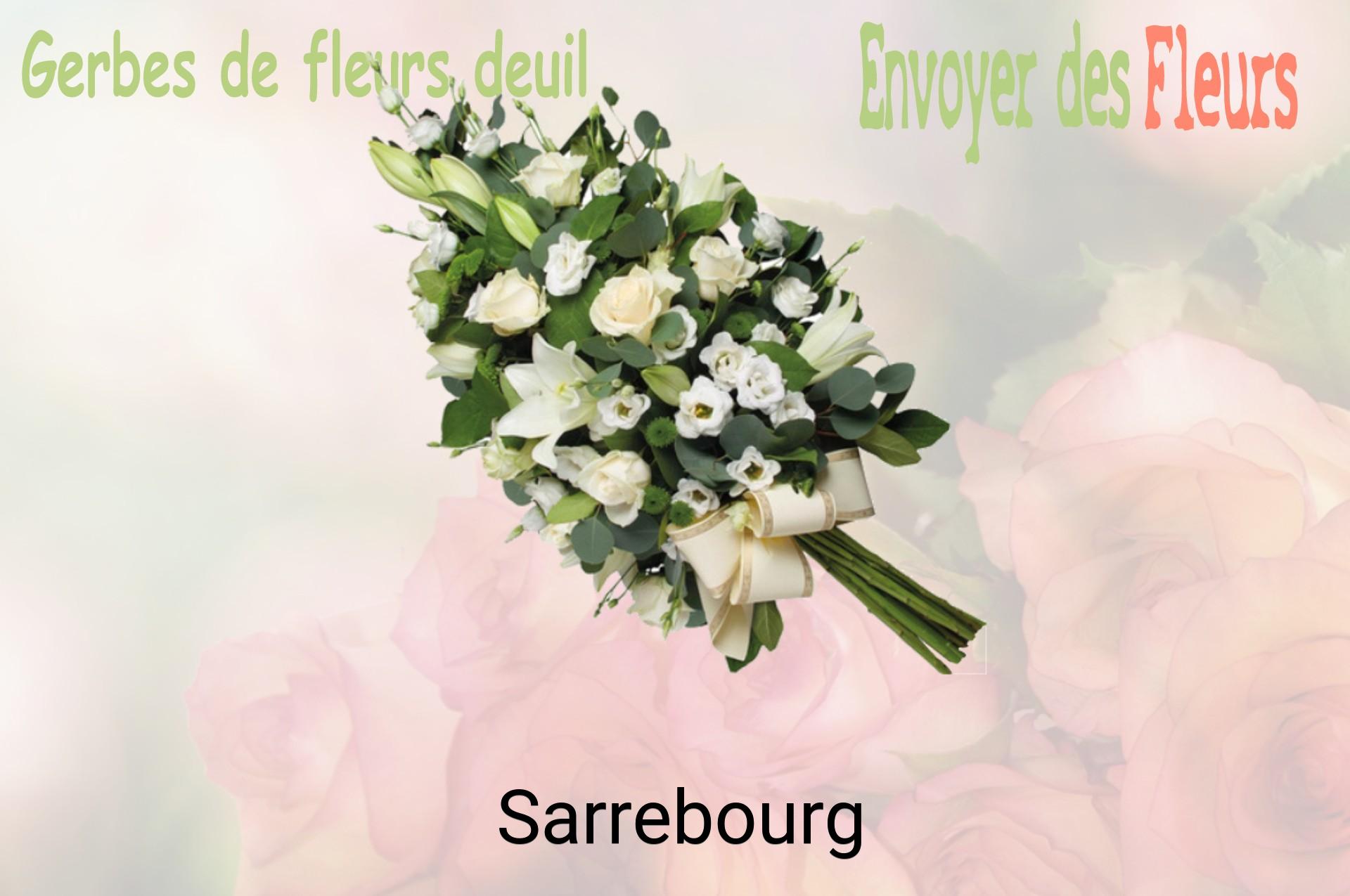 Gerbe de fleurs de deuil livrée à Sarrebourg